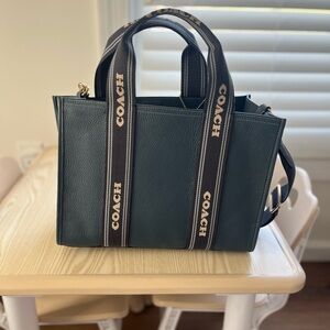 Coach Smith Denim Tote with Logo Straps!